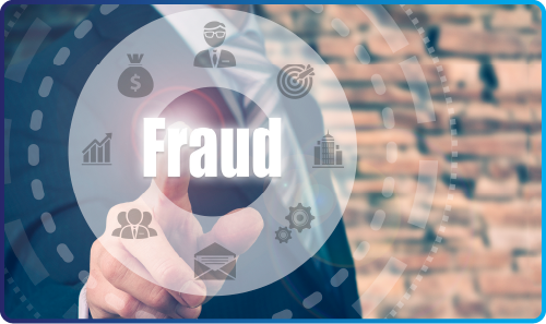 finger pointing at fraud