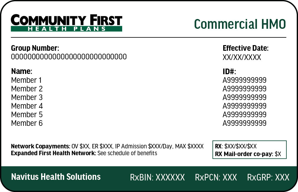 CFHP Commercial HMO Vision ID Card