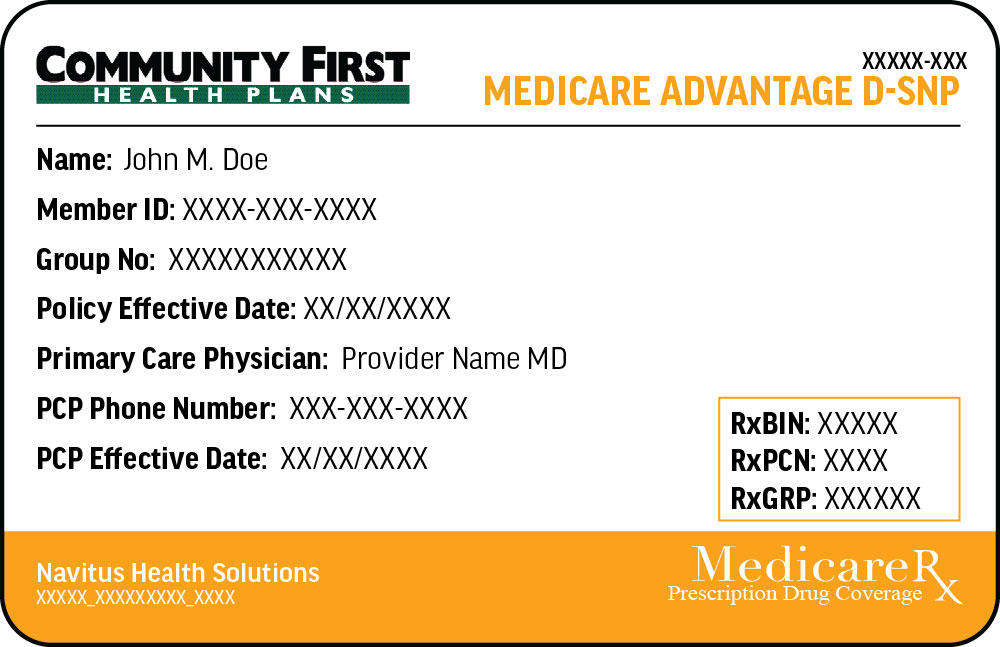 CFHP Medicare D-SNP Vision ID Card