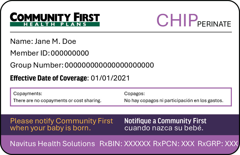 CFHP CHIP Perinate Vision ID Card