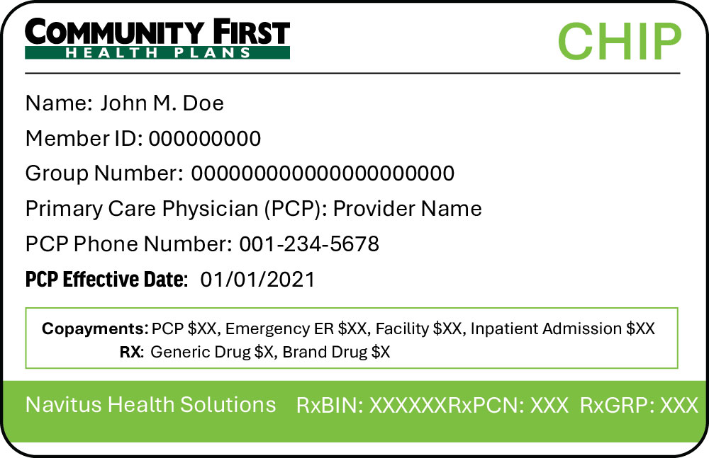 CFHP CHIP Program Vision ID Card