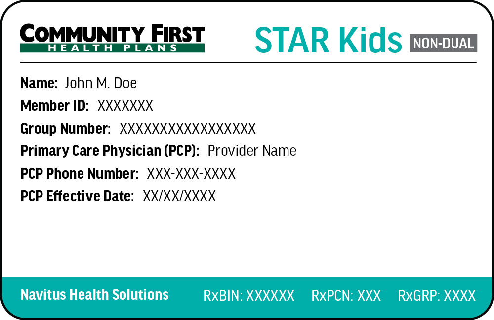 CFHP STAR Kids Non-Duals Vision ID Card