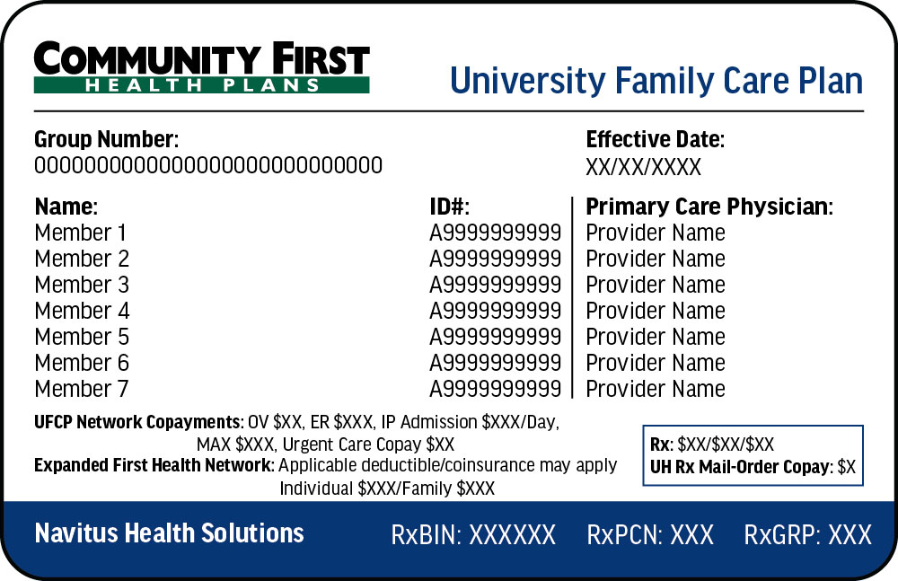 CFHP UFCP Vision ID Card