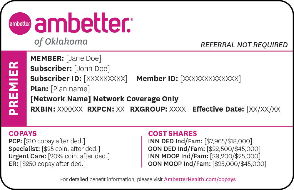 Ambetter of Oklahoma member ID