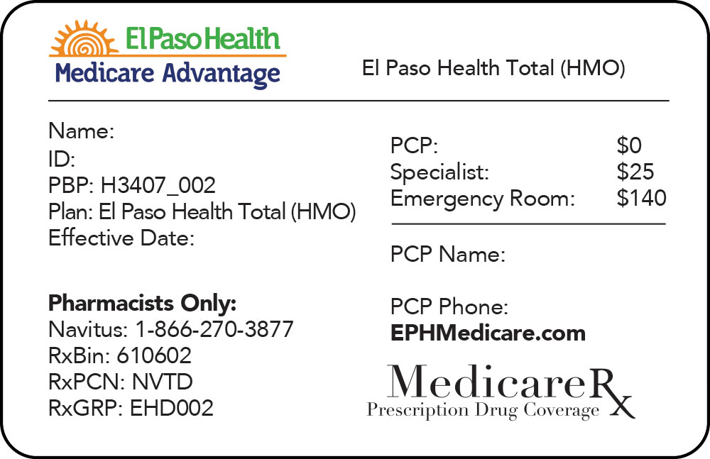 El Paso Health Total member ID
