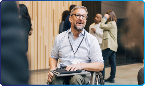 member in wheelchair